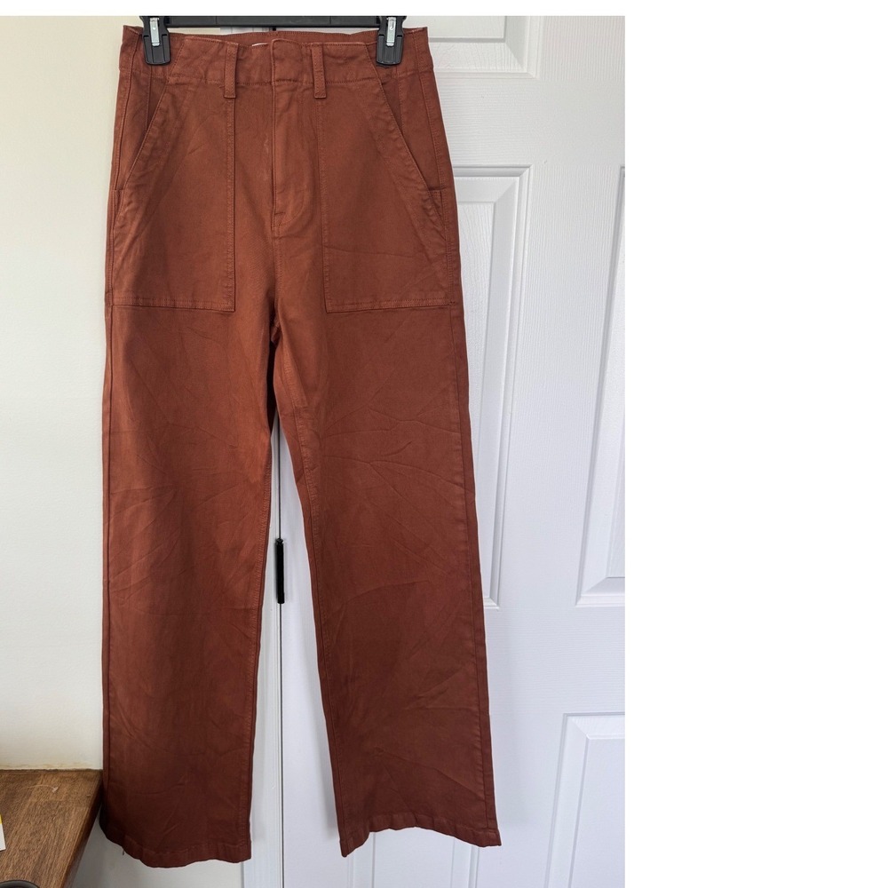 pistola Wide Leg Pants in Rust Brown